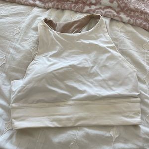 Lululemon white high neck bra